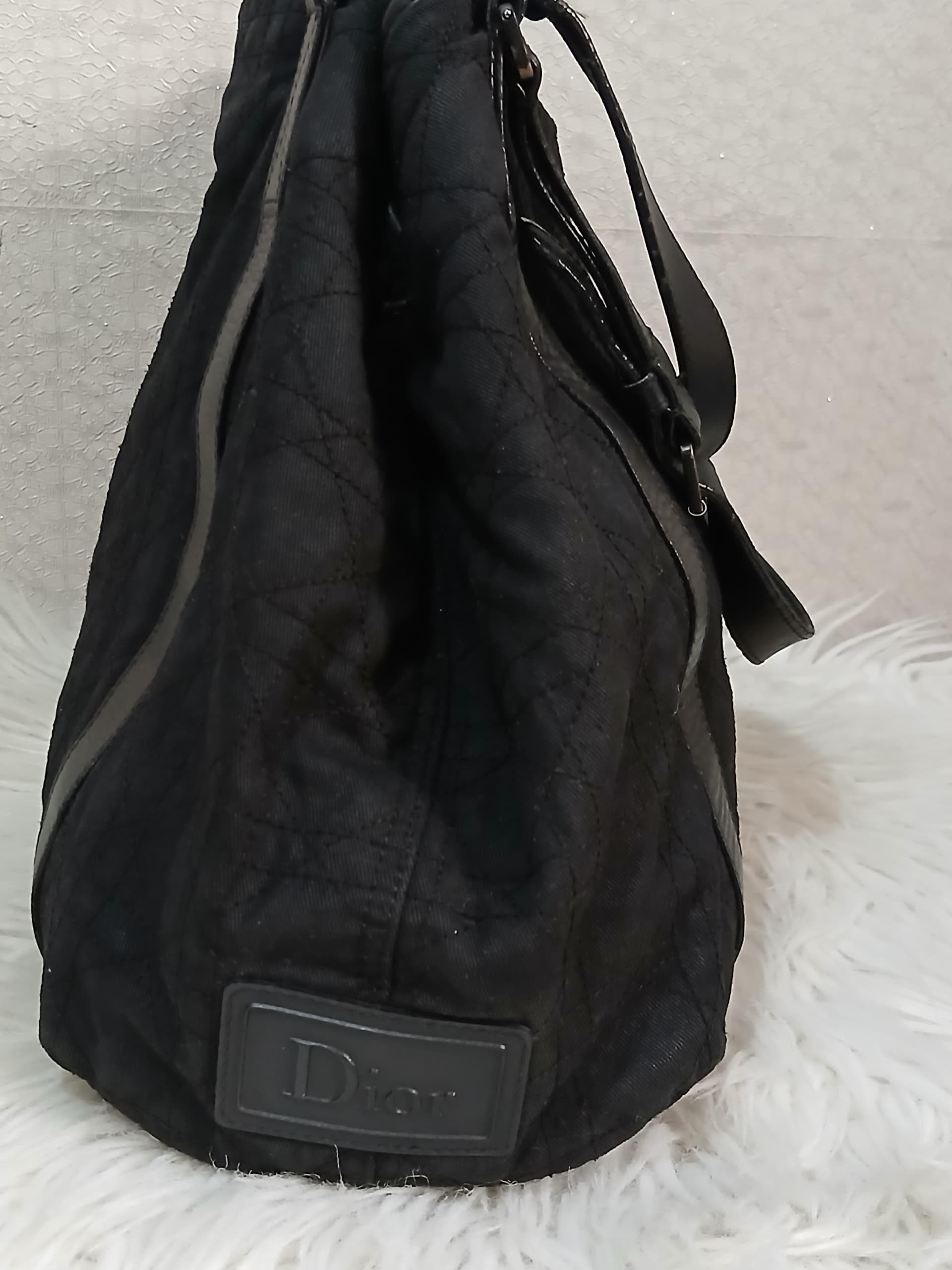 Christian Dior Black Cannage Canvas/ Leather Vintage  display picture 1