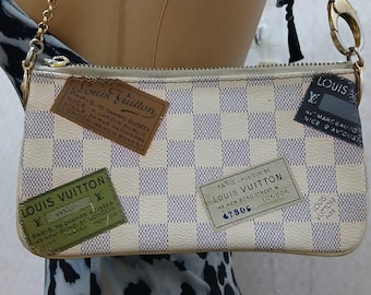 Louis Vuitton Damier Azur Milla Trunks Labels Pochette