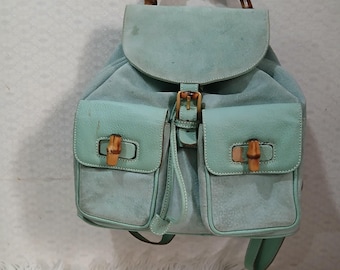 Gucci Bamboo Suede Backpack