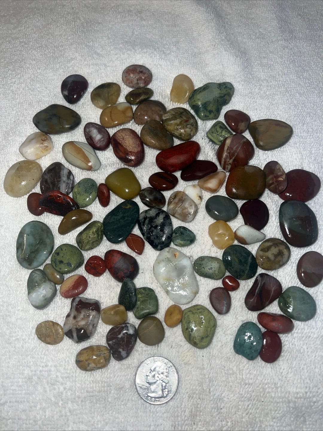 1 LB Tumbling Stones Beach Rocks Agates Rockhoundsโ Delight Mix of ...