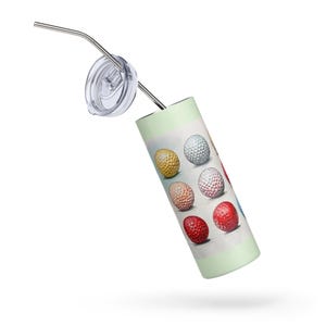 Golf Ball Design Stainless Steel Tumbler | Insulated Travel Mug for Golf Lovers