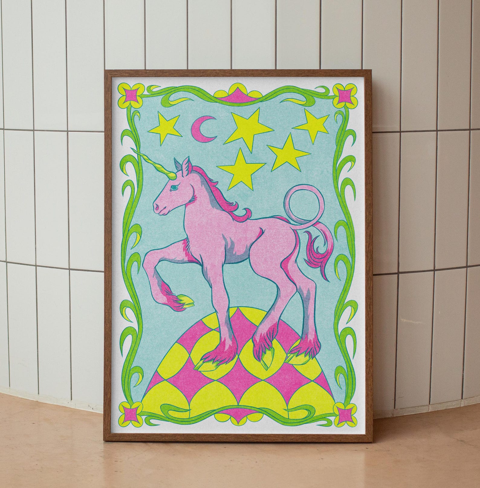 Vintage Style Unicorn Poster