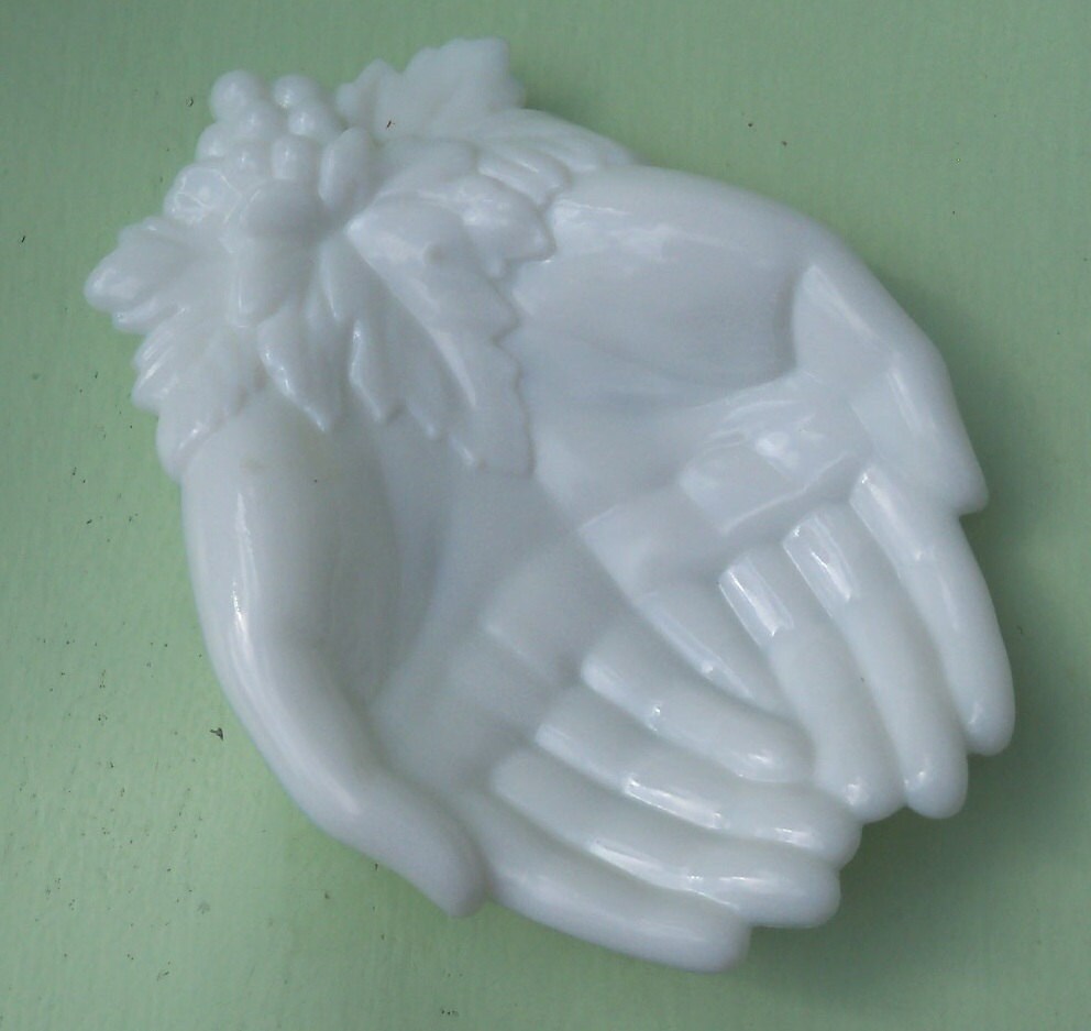 Milk Glass Hands Tray Westmoreland White Glass Dish Etsy