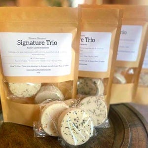 Signature Trio Shower Steamers - Aromatherapy Gift - Aurai, Clarity & Serenity Scents - Handcrafted Self-Care