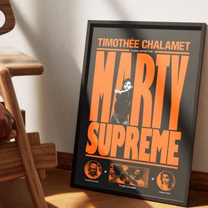 Marty Supreme Poster, Retrofilm, Vintagefilm, Timothée Chalamet, Minimal Cinema Wall Art