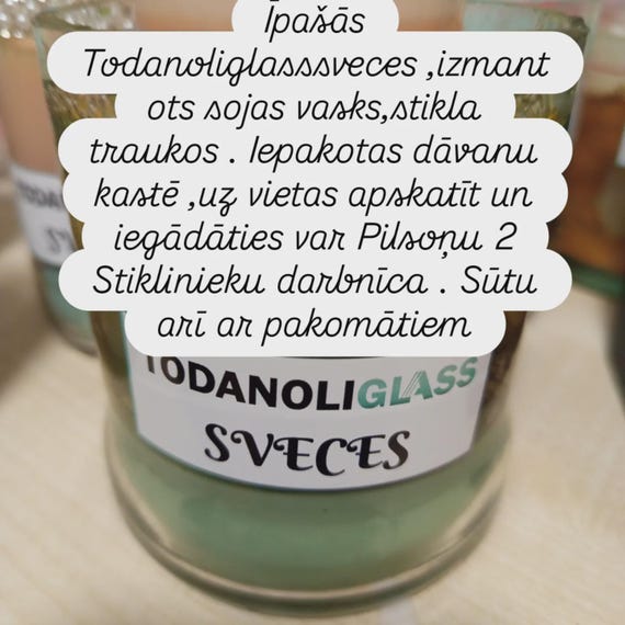 Svece no sojas vaska.Bez aromāta,alerģiskiem cilvēkiem.