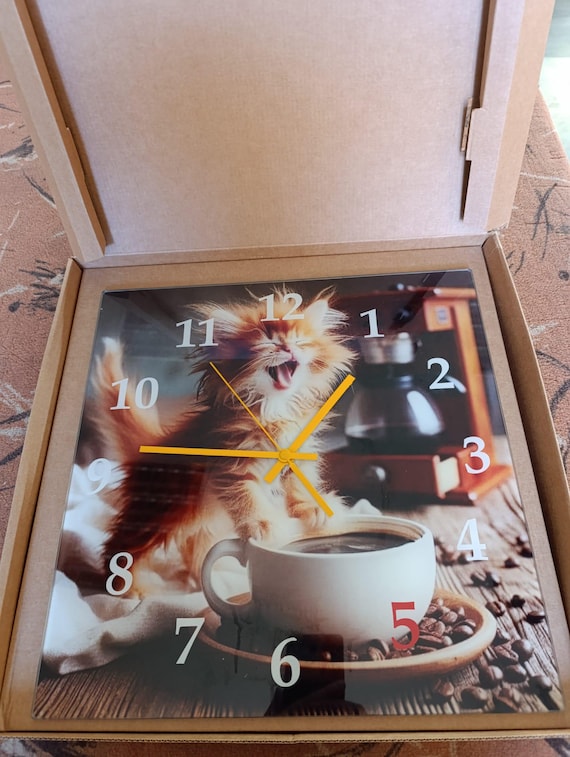 Stikla pulkstenisD350*350mm, Glass Wall Clock, Size: D350×350mm