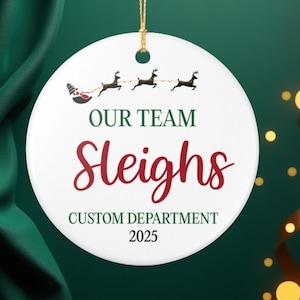 Personalisierte Team Ornament, Personalisiertes Geschenk für Mitarbeiter, Büro Andenken