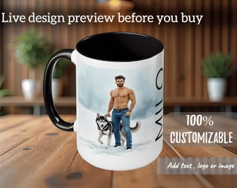 Custom Ceramic Coffee Mug: Personalized Tea Cup, Design Your Own Mug