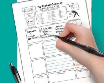 Editable Daily Wellness Planner | Digital Download | Health and Diet Tracker | Printable PDF | Meal & Activity Log
