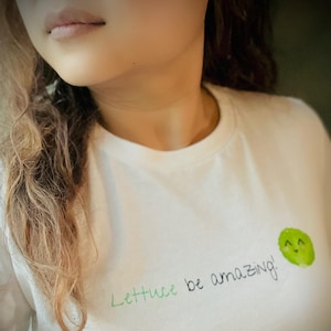 Lettuce Be Amazing Tee | Funny Food Pun T-Shirt | Women&#39;s Relaxed Fit Cotton Tee