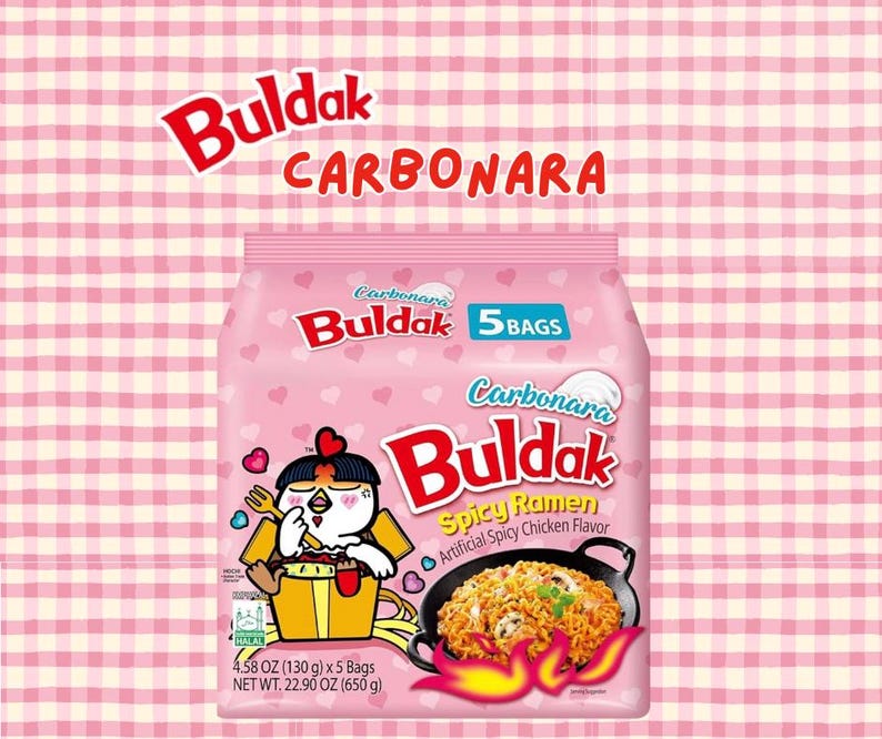 Buldak Custom Paper Buldak Spicy Ramen Custom Variety Pack of 5 | Viral Korean Spicy ...