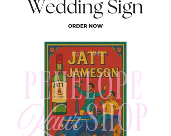 Jatt Jameson Sign: Punjabi Wedding Photo Prop (Digital Download)