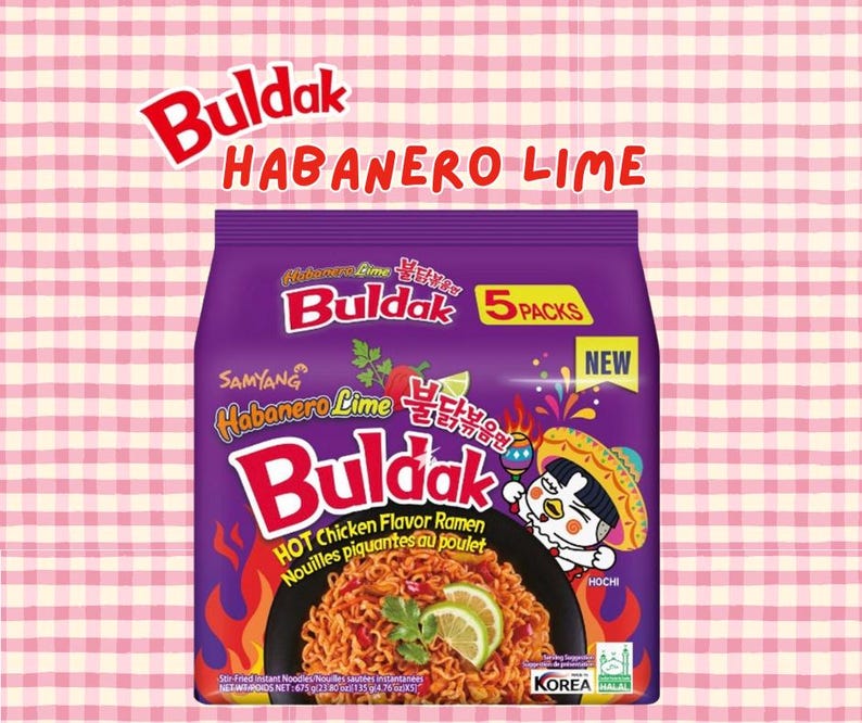 Buldax Buldak Spicy Ramen Custom Variety Pack of 5 | Viral Korean Spicy ...