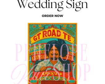 GT Road Te Printable Sign: Punjabi Wedding Jago Decor (Digital Download