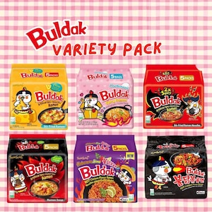 Buldak Spicy Ramen Custom Variety Pack of 5 | Wirusowe koreańskie pikantne makarony