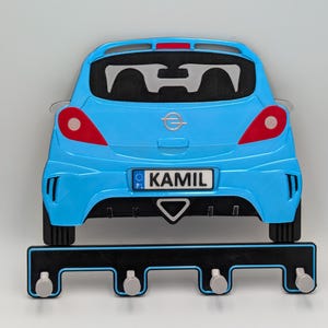 Key hanger in style of Opel Corsa OPC with Personalization!