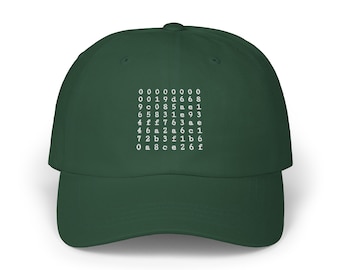 Gorra bordada con el bloque Génesis de Bitcoin: Gorra de algodón con la historia de Bitcoin