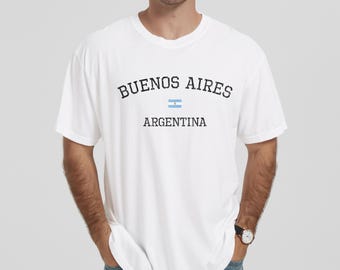 Camiseta con la bandera de Buenos Aires, Argentina: Camiseta de recuerdo Comfort Colors