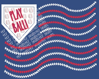 Baseball Flag PNG / Baseball Sublimation Design /  Spring PNG Design /  Baseball PNG Design / 4 Different Designs