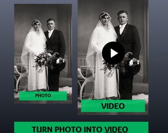 Make Photo Into Video | Unique Digital Gift Or Memory | Personalized Photo Animation |
