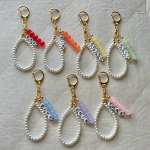 Personalized Beaded Keychain: Handmade Bag Charm