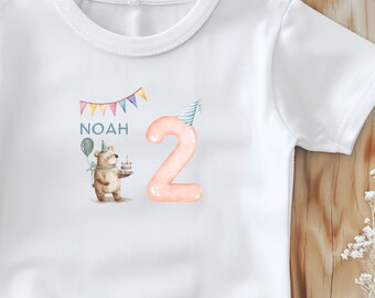 Gepersonaliseerd kinder-T-shirt, verjaardagscadeau met naam, kinderverjaardag