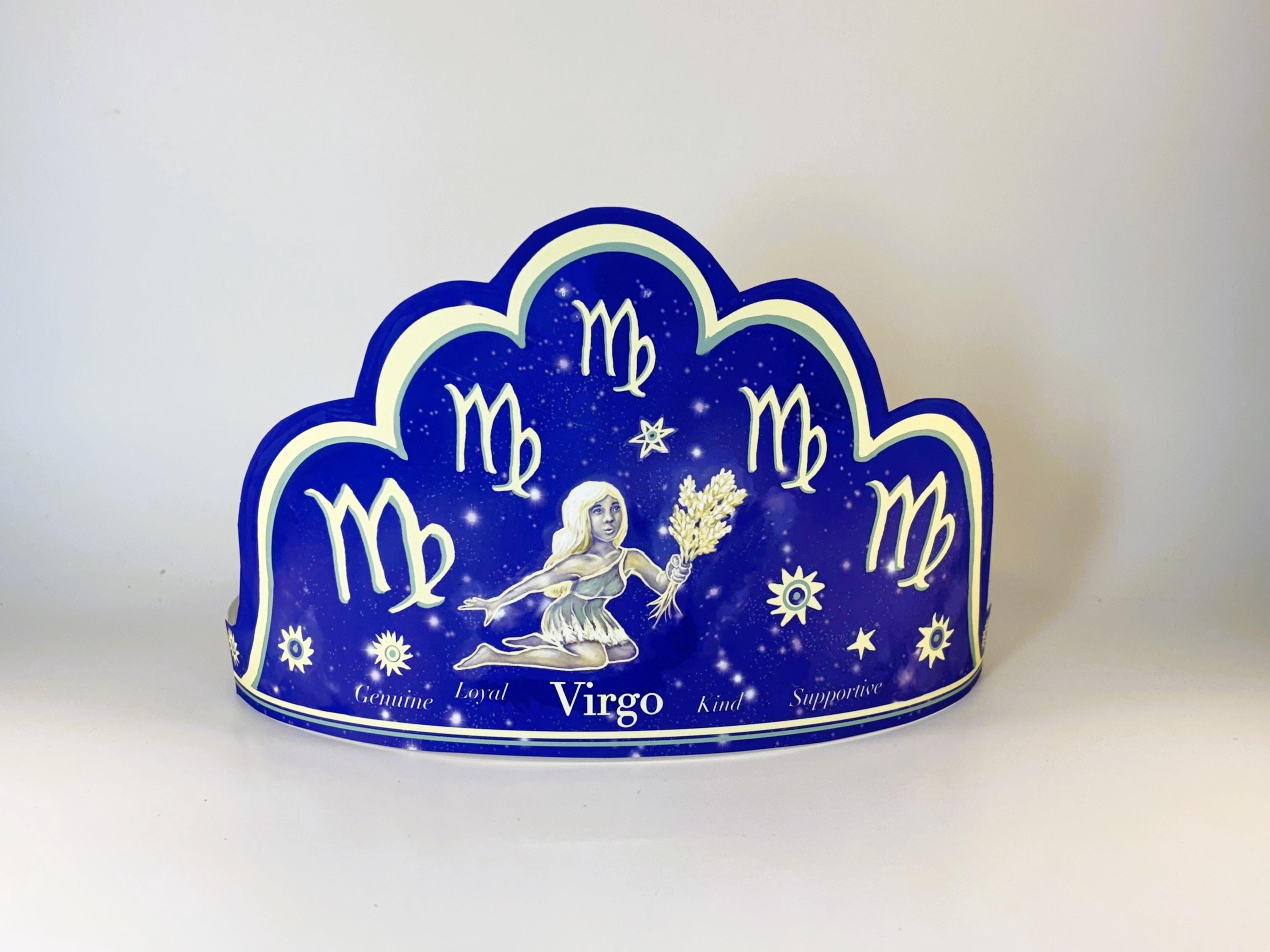Virgo Zodiac Sign Birthday Paper Crown Digital Download DIY 