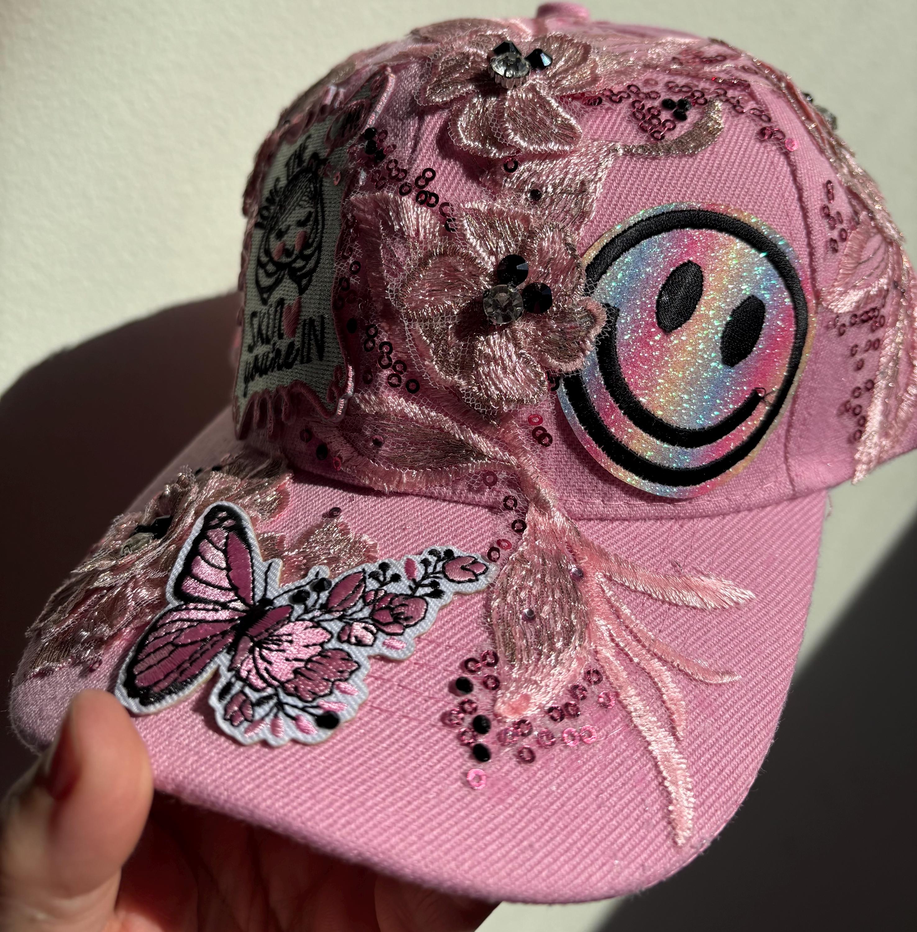 Pink Trucker Hat With Lots of Bling - Etsy display picture 1