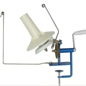 Bobinadora manual de lana, bobinadora grande de metal para ovillos de hilo, fibra, lana o cuerda de 10 onzas, con soporte para ovillos de cuerda para crochet y tejido.