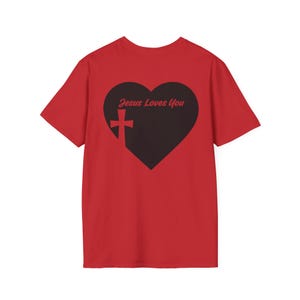 Heart Graphic Tee, Christian Apparel, Faith-Inspired Unisex T-Shirt, Jesus Loves You Design, Gift for Believers, Casual Everyday Wear