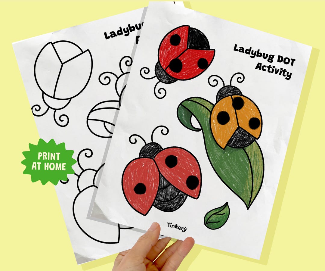 Ladybug Dot Activity Printable Preschool Fine Motor Worksheet For ladybug-dot-activity-printable-preschool-fine-motor-worksheet-for