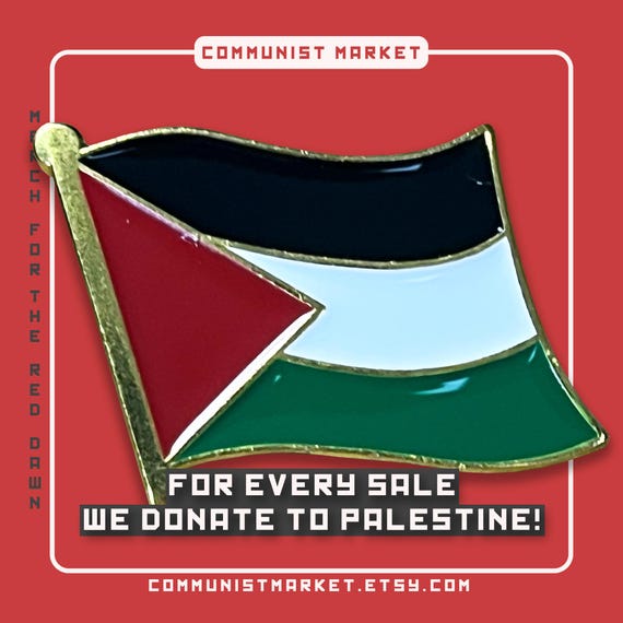 Palestine Solidarity Pin | Free Palestine Pin | Palestinian Flag Pin | Gaza | Resistance Lapel Pin | Leftist Pin | Liberation Gift