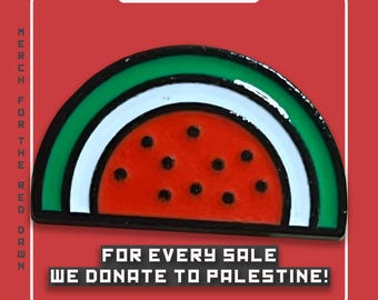 Water Melon Pin | Palestine Pin | Free Palestine | Free Gaza | Palestinian Flag | Palestine | Gaza | Socialist Pin | Gaza Pin | Watermelon
