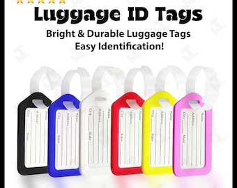 Étiquettes à bagages Étiquette de voyage Bagages Valise Porte-cartes d'identité Variété de couleurs pour l'étiquette