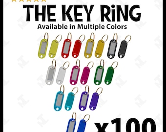 Key Tags Fobs Plastic Luggage ID Labels Key rings with Name Cards 10 Colors