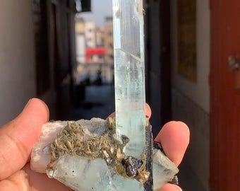 Collection Grade Aquamarin-Schwarz-Turmalin (Pakistan)
