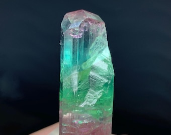Natuurlijk driekleurig toermalijnkristal (19,17 g) - oorsprong Afghanistan