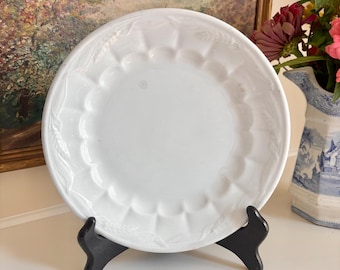Antique Ironstone Plate Wheat Pattern W & E Corn