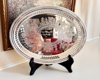 Vintage Oval Silverplate Tray
