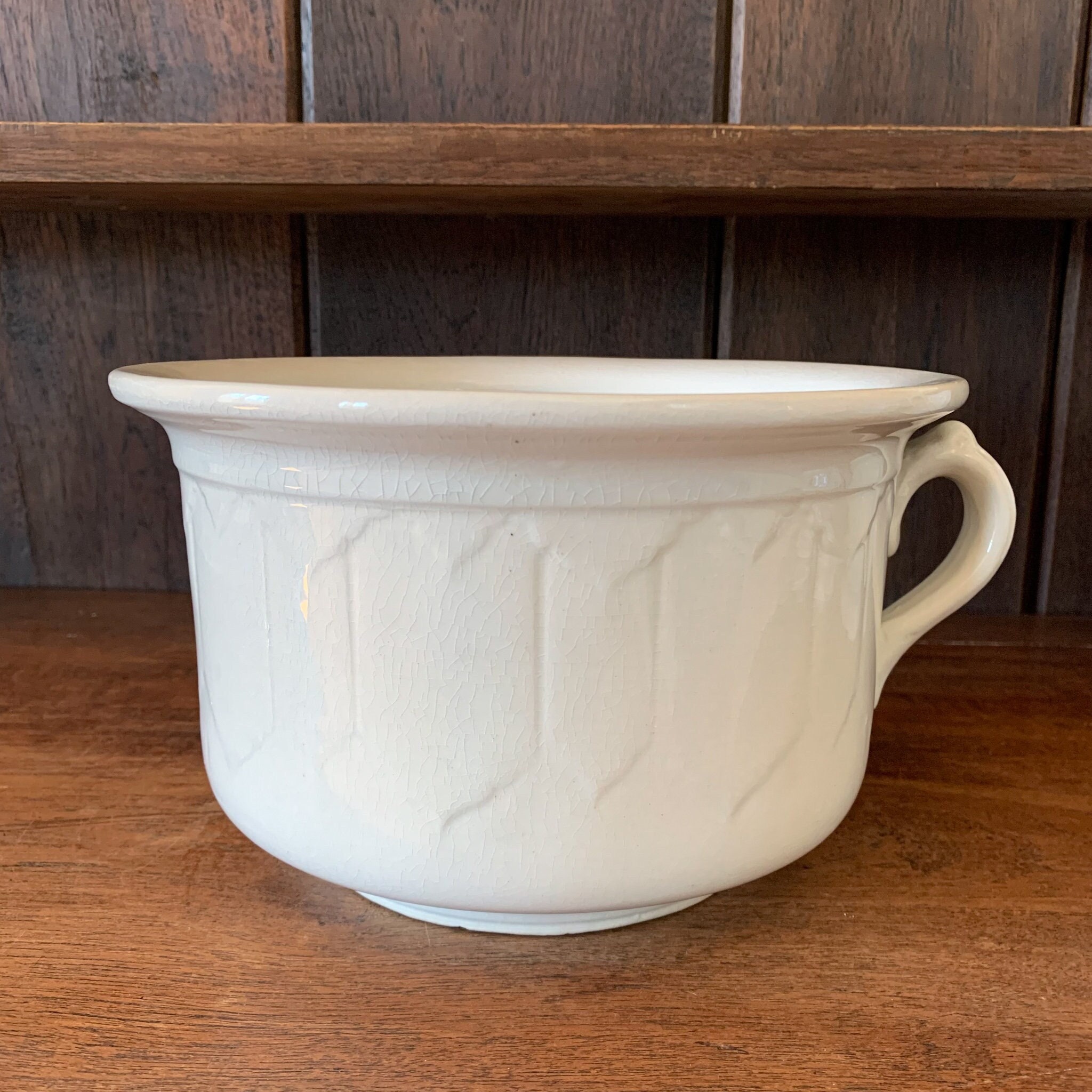 Bathroom French antique Ironstone Limoges Chamber Pot 1900's Perfect