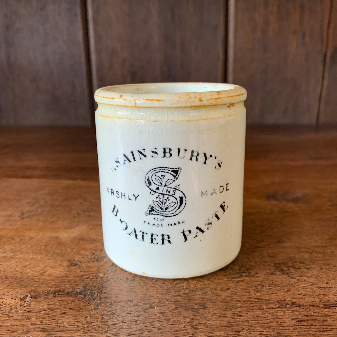 Large Sainsbury's Bloater Paste Pot Crock Etsy