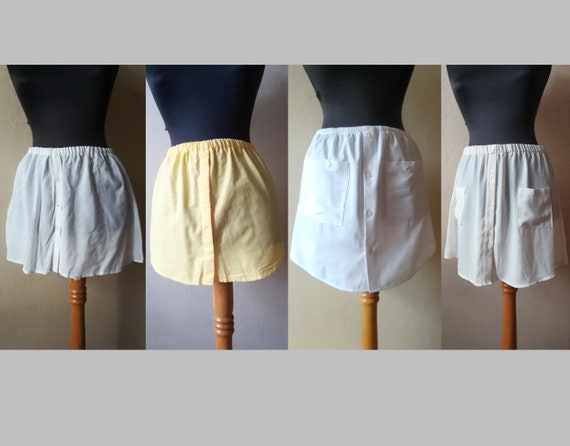 Fake Shirt Extenders for Women Upcycled White Shirt Extender Skirt