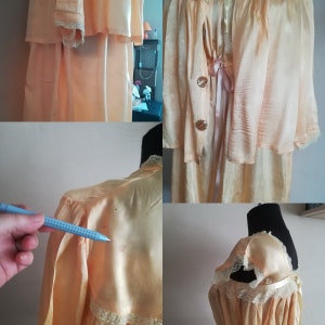 Vintage Nightgown with Jacket Antique maternity gown for photo shoot image 9