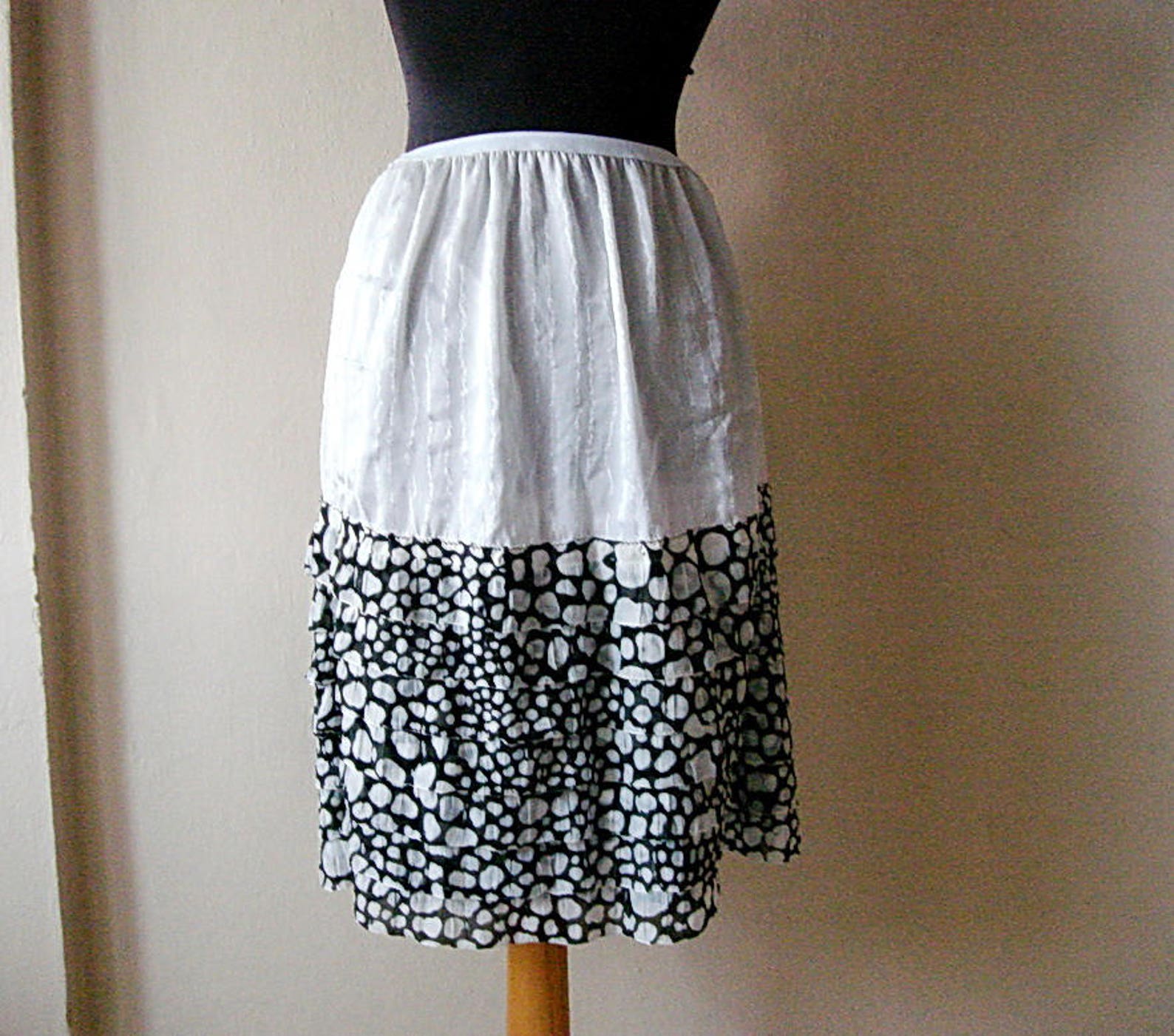Ruffle Slip Dress Extender White Under Skirt for Women Half Etsy
