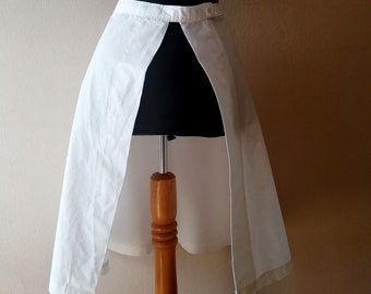 Vintage Nurse apron skirt white overall