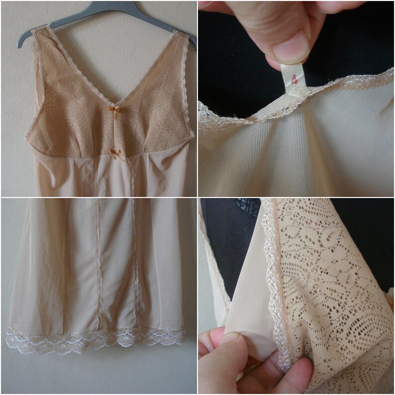 Naylon slips Vintage Full Slip Under Dress Slip Short Mini Etsy