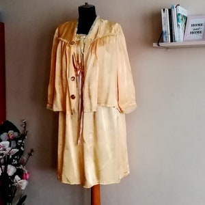 Vintage Nightgown with Jacket Antique maternity gown for photo shoot image 1