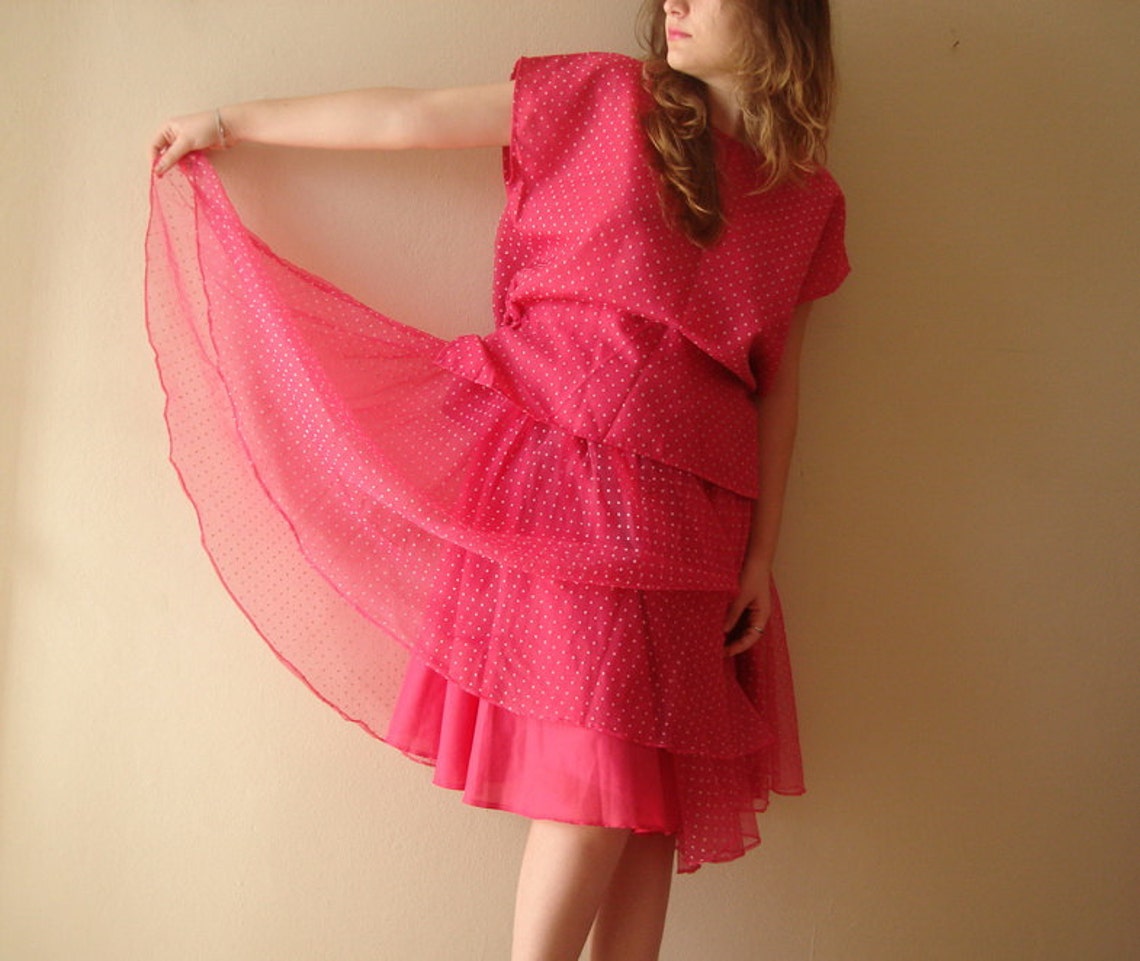 1950s Floral Cotton Blouse & Circle Skirt Set | x-small main image 0
