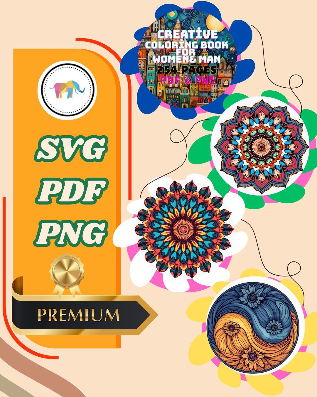 Creative A Digital Coloring Book for the Girlies – 254-Page Adult & Family Procreate Coloring Collection